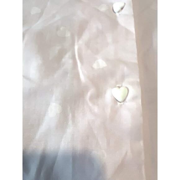 Vintage Hot Stuff Pink Heart Button-Up Shirt Size Made In USA Cotton Blend 1XL - Picture 4 of 7